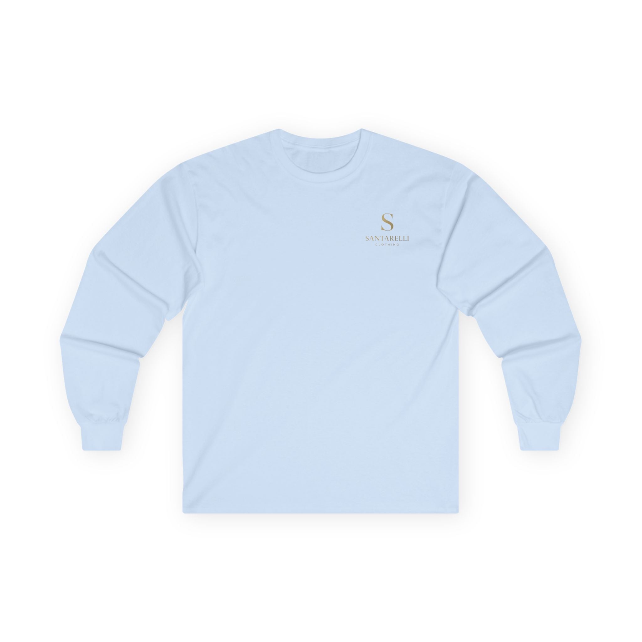 Minimal Monogram S Logo Long Sleeve Tee | White Chest Print