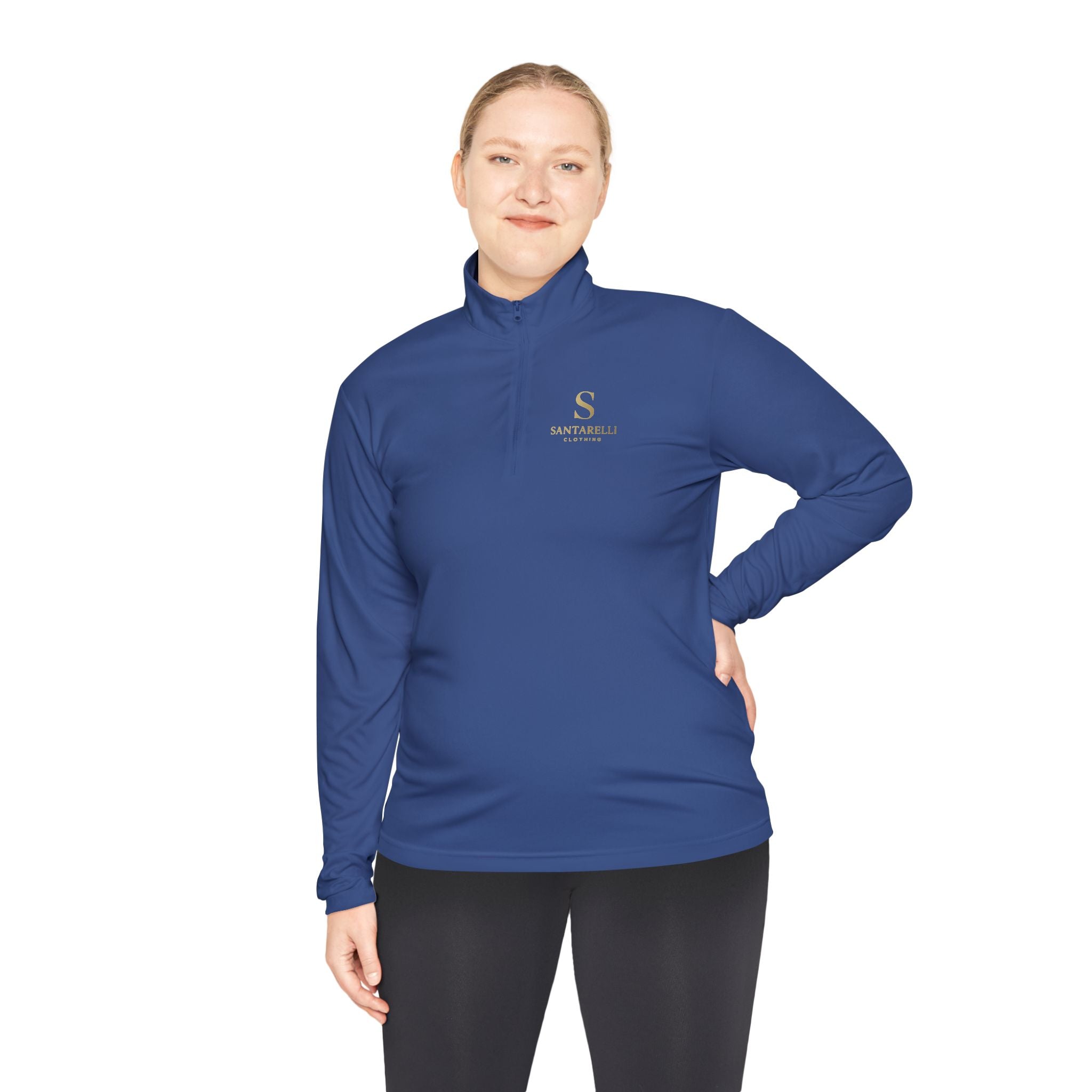 Quarter-Zip Pullover — Elegant 'S' Monogram Sportswear