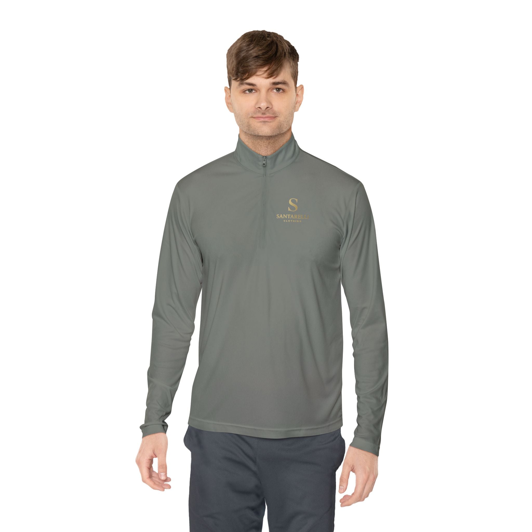 Quarter-Zip Pullover — Elegant 'S' Monogram Sportswear
