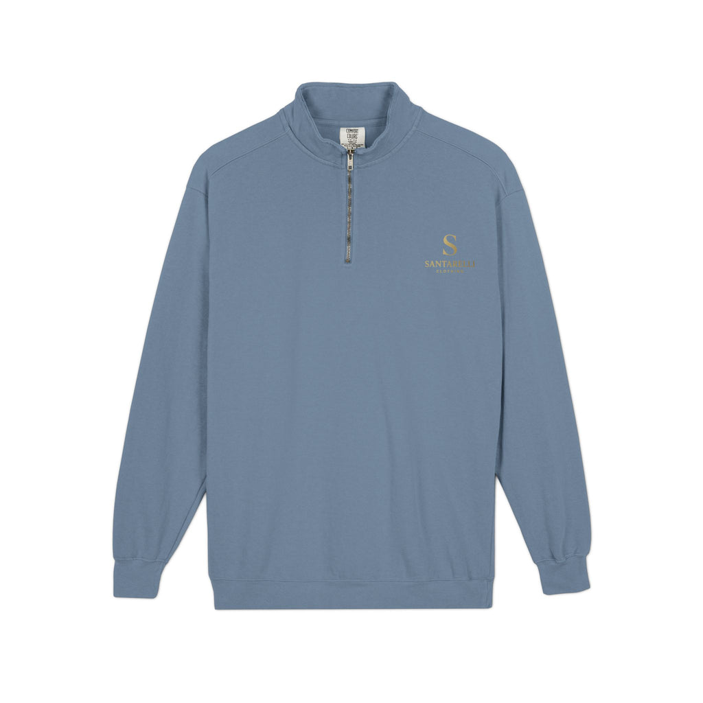 Quarter-Zip Sweatshirt — Minimalist 'S' Monogram Pullover