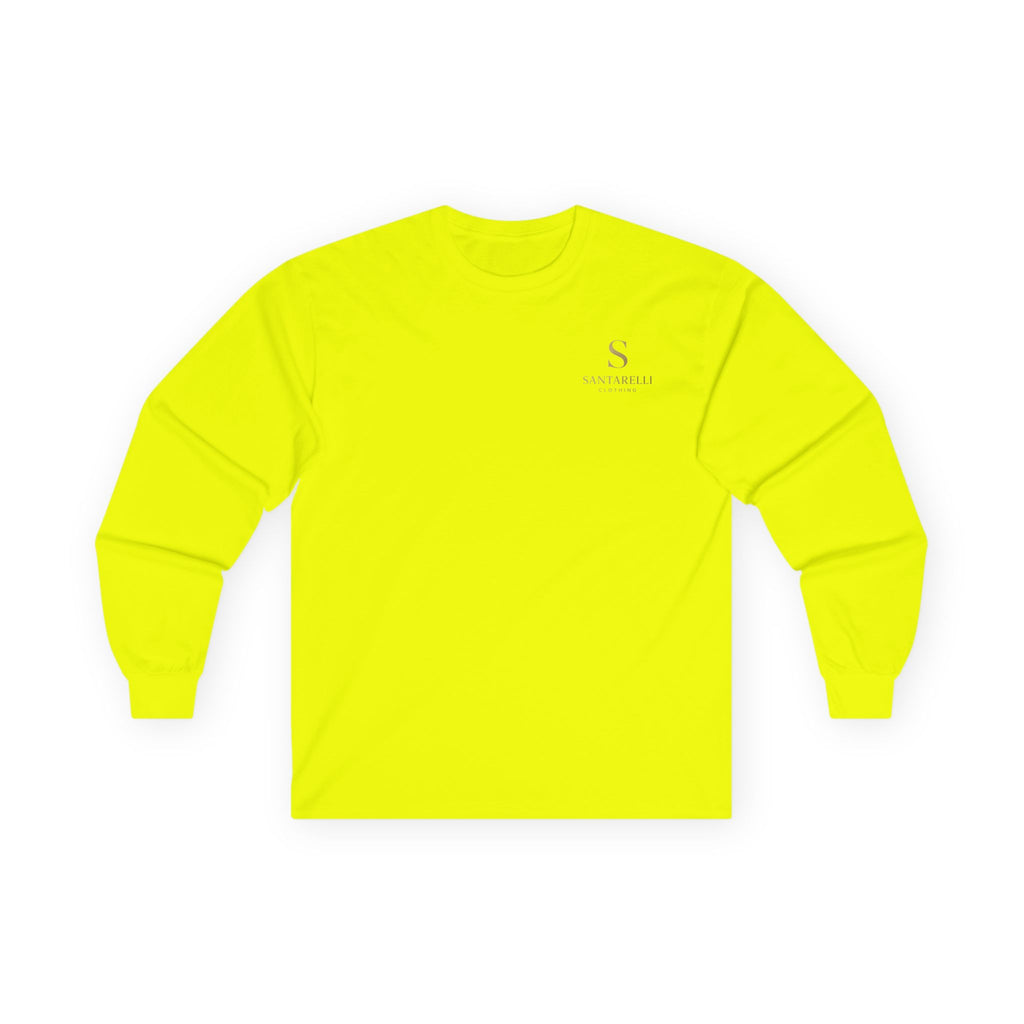 Minimal Monogram S Logo Long Sleeve Tee | White Chest Print