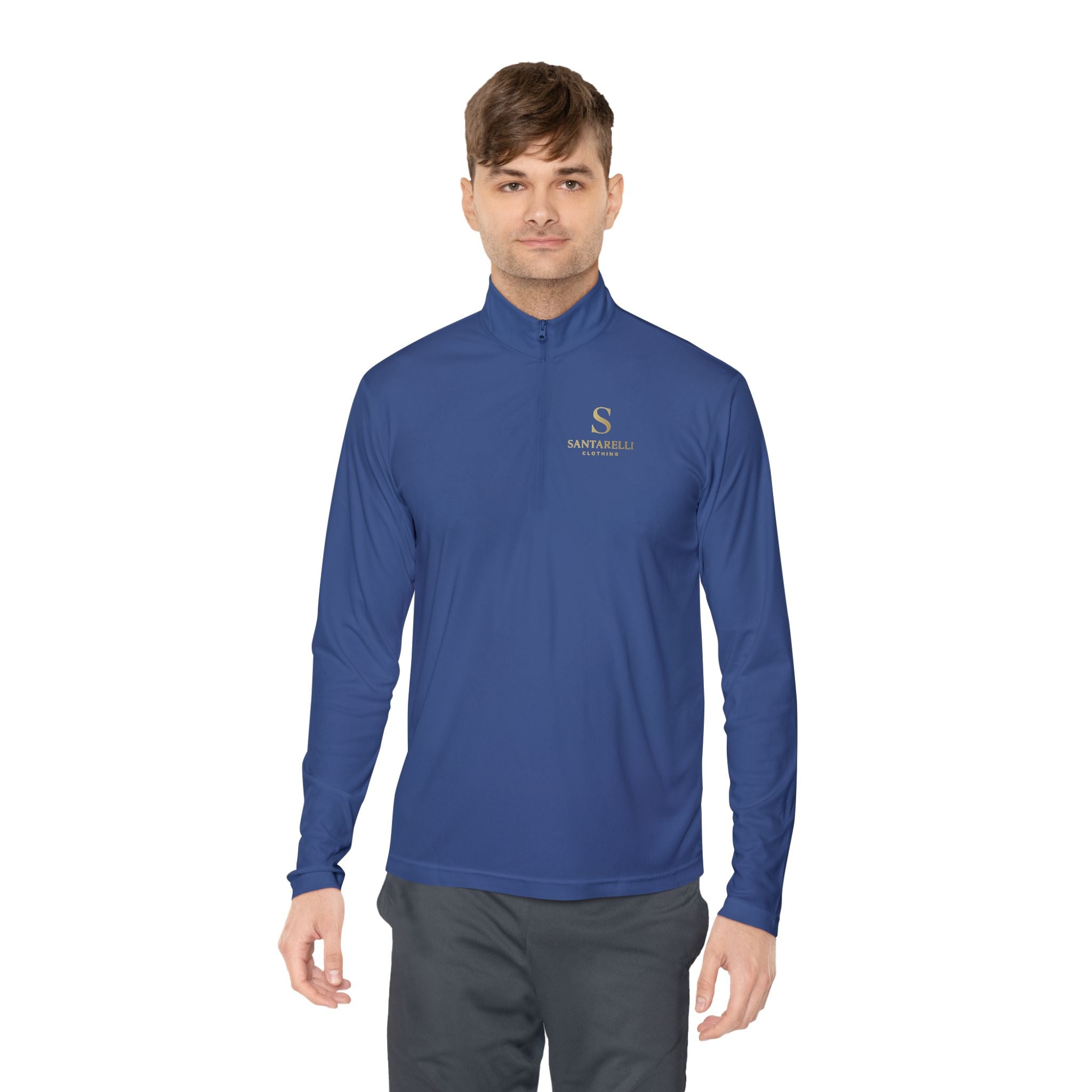 Quarter-Zip Pullover — Elegant 'S' Monogram Sportswear