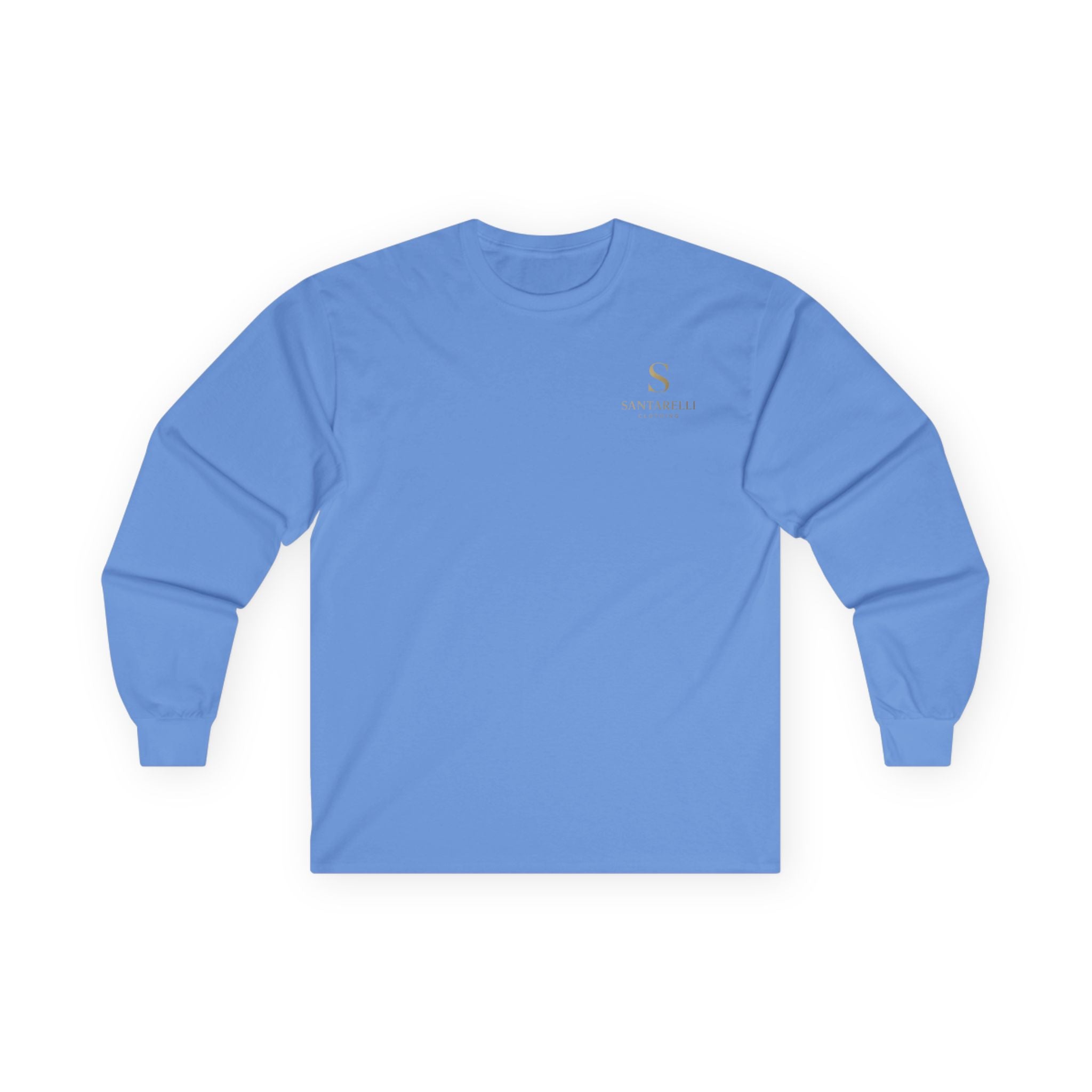 Minimal Monogram S Logo Long Sleeve Tee | White Chest Print