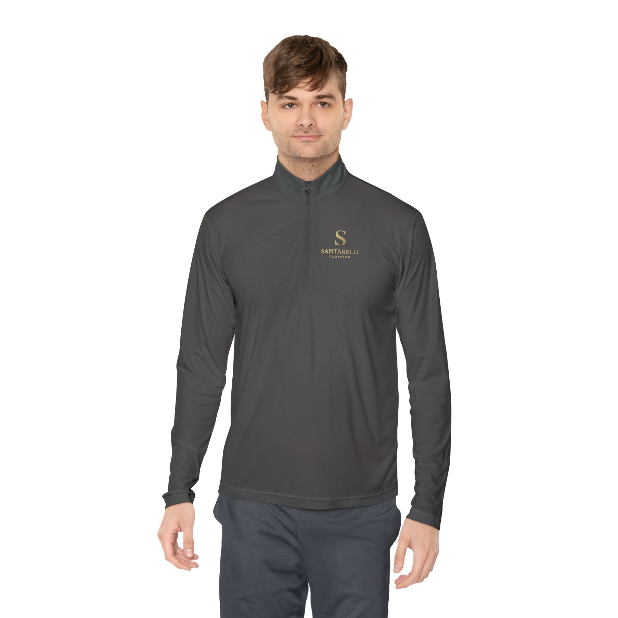Quarter-Zip Pullover — Elegant 'S' Monogram Sportswear