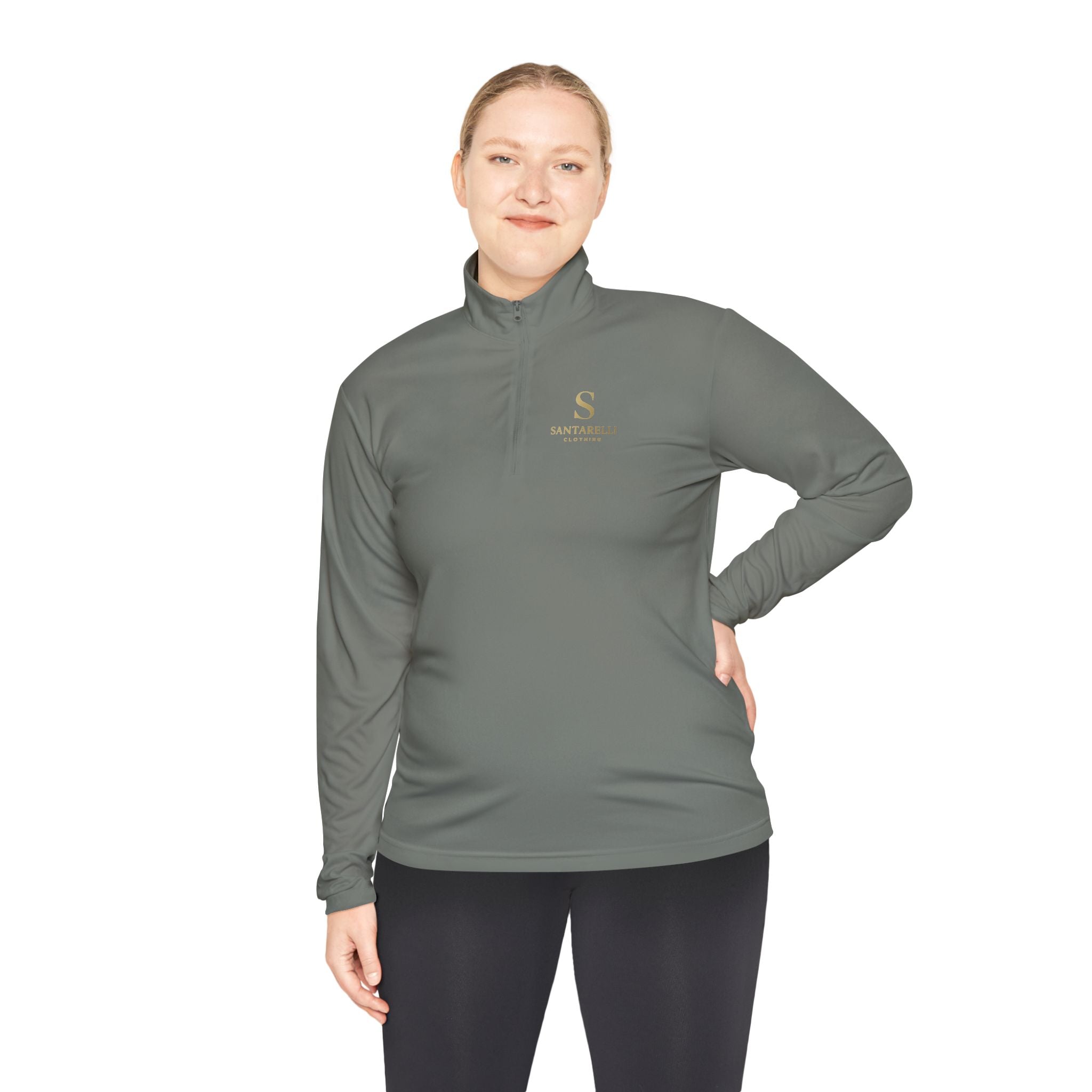 Quarter-Zip Pullover — Elegant 'S' Monogram Sportswear