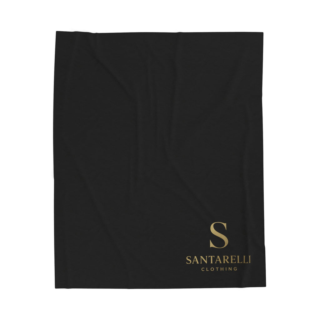 Santarelli Logo Velveteen Plush Blanket — Luxury Soft Throw for Home & Travel