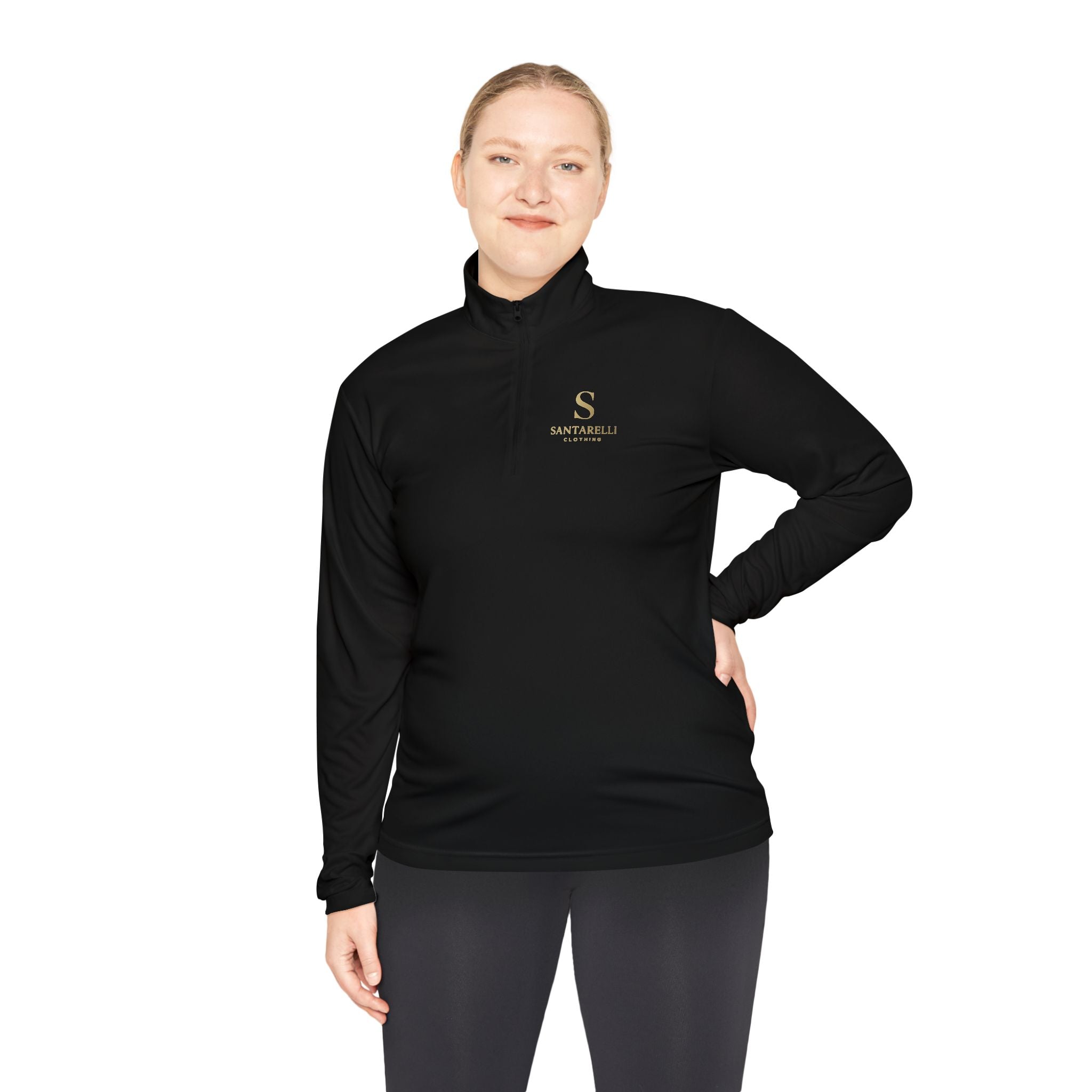 Quarter-Zip Pullover — Elegant 'S' Monogram Sportswear