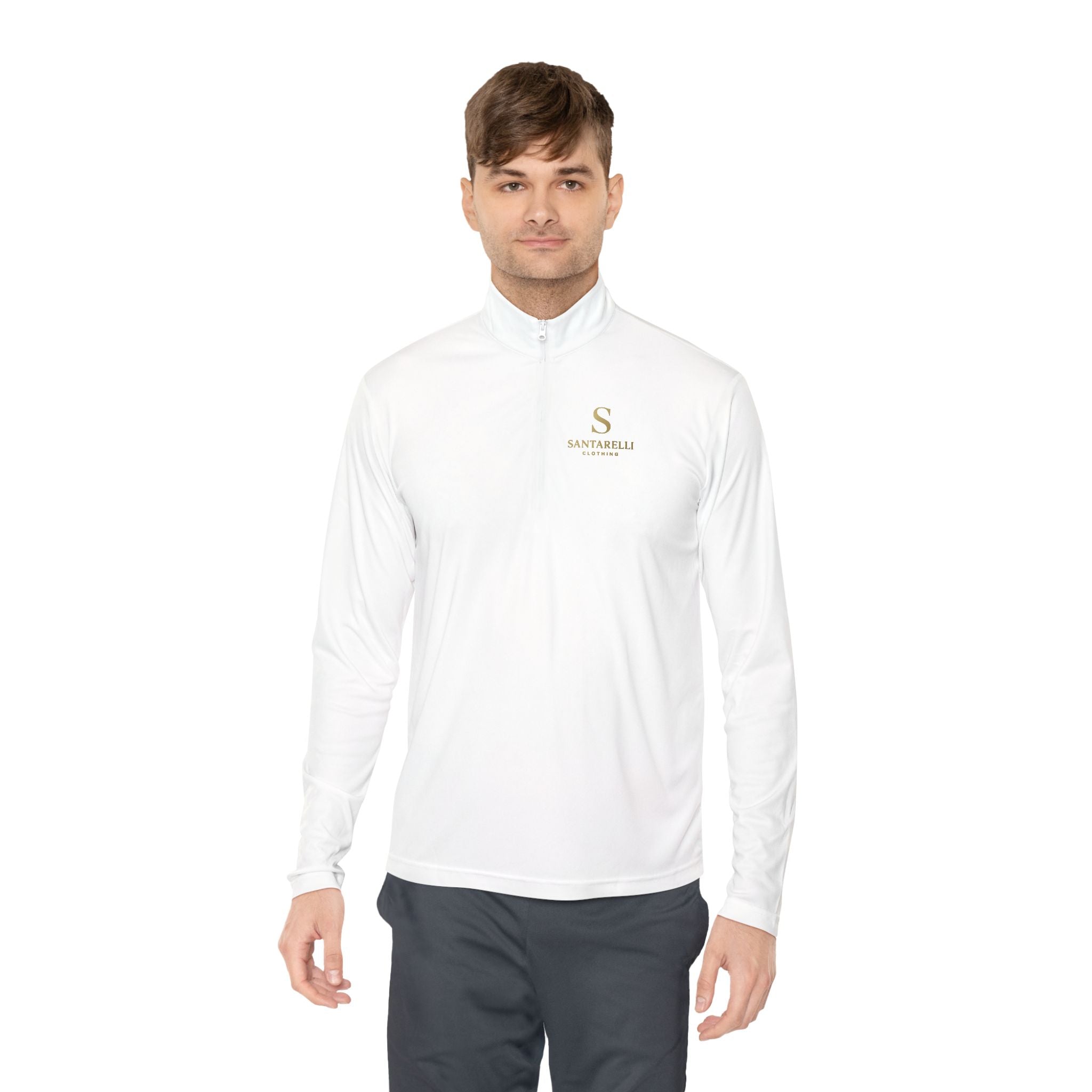 Quarter-Zip Pullover — Elegant 'S' Monogram Sportswear