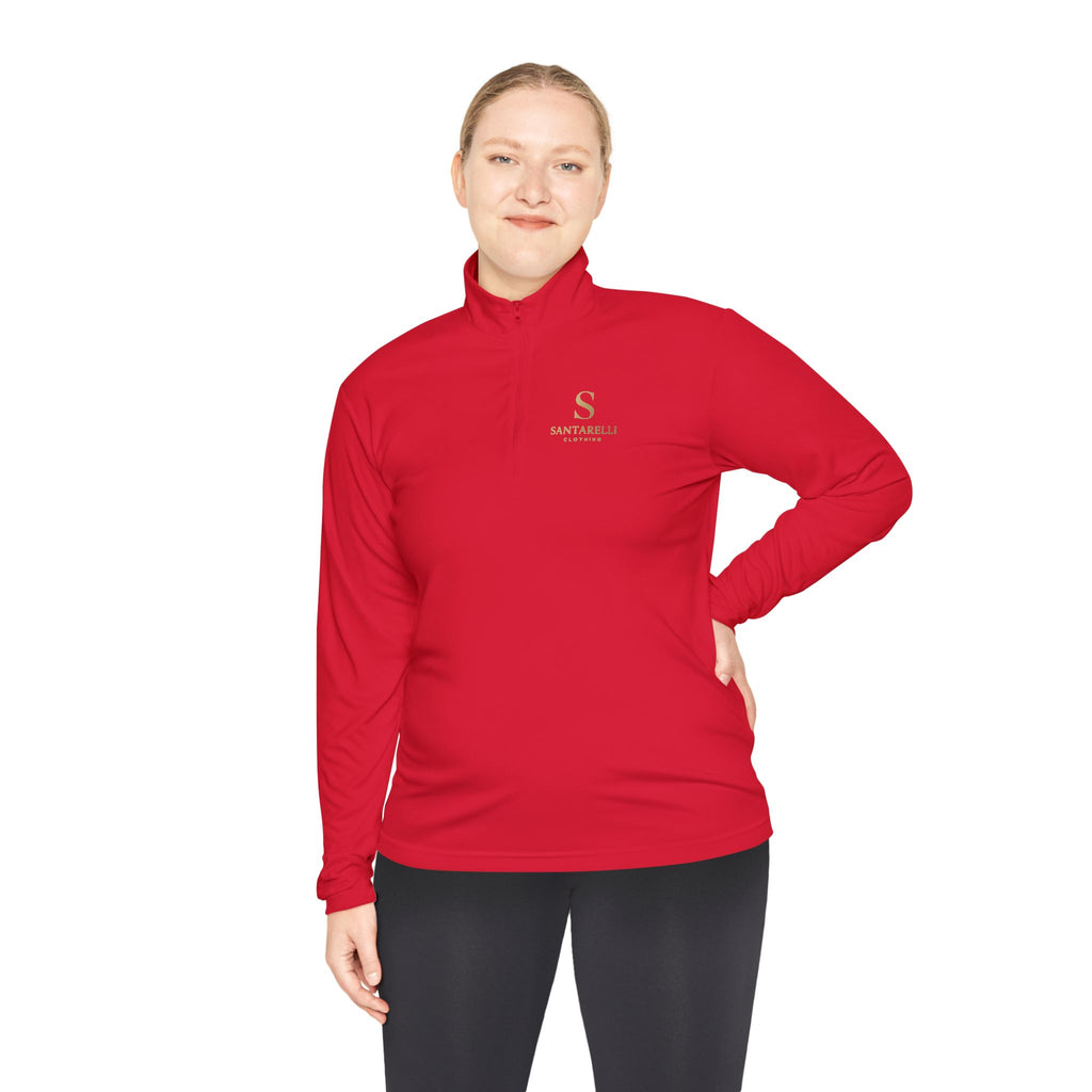 Quarter-Zip Pullover — Elegant 'S' Monogram Sportswear