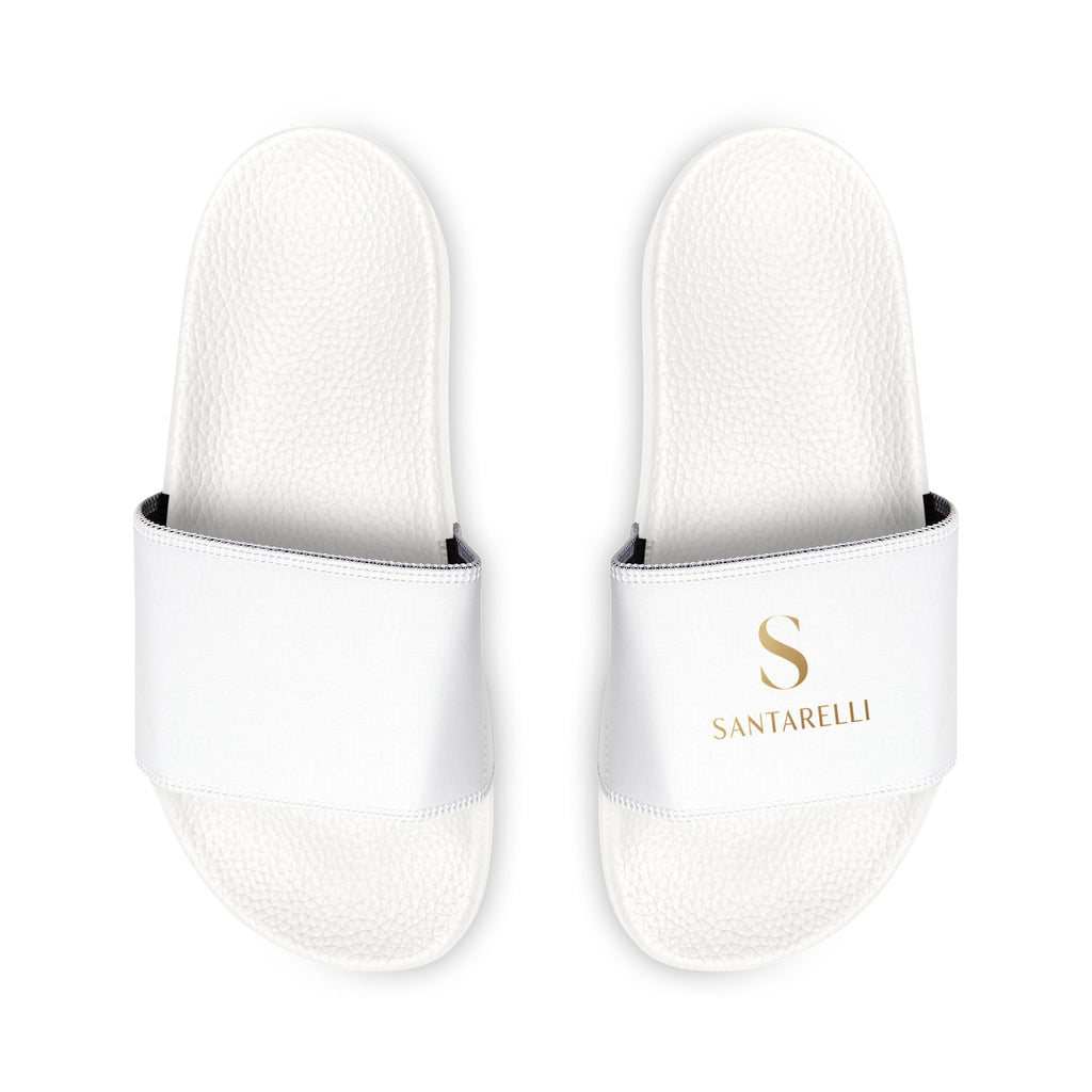 Men's White Slide Sandals — Removable Strap Comfortable Pool & Casual Slides