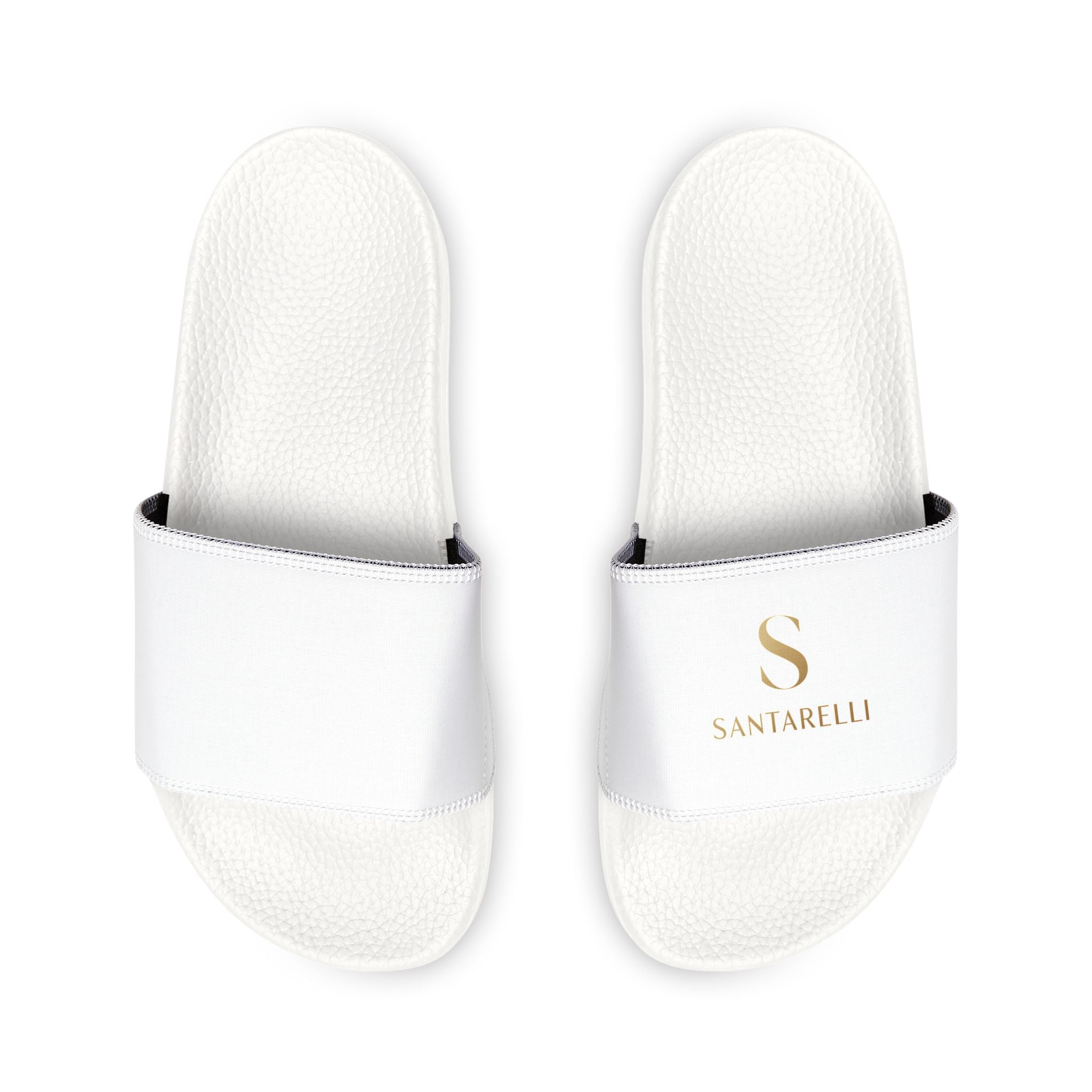 Men's White Slide Sandals — Removable Strap Comfortable Pool & Casual Slides