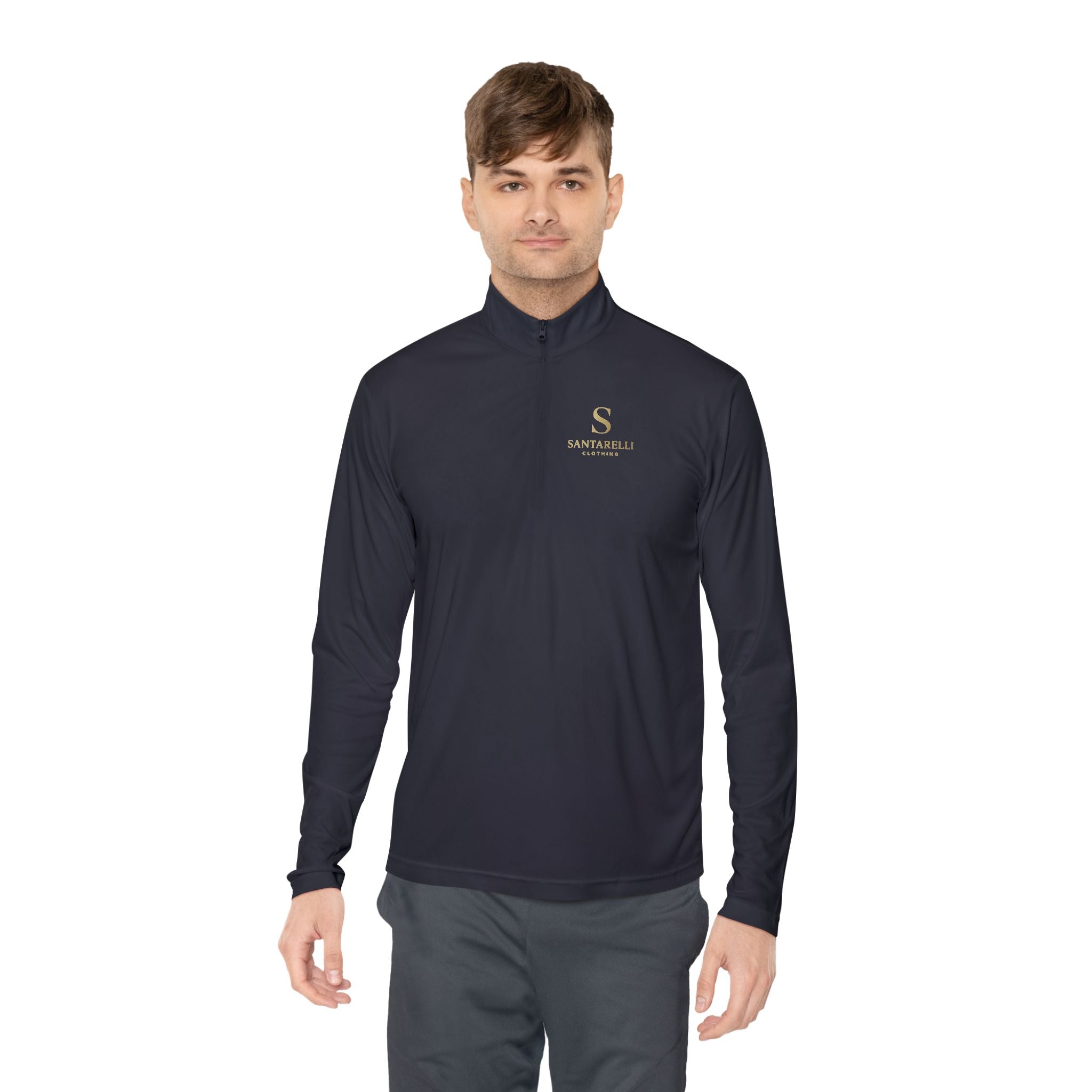 Quarter-Zip Pullover — Elegant 'S' Monogram Sportswear