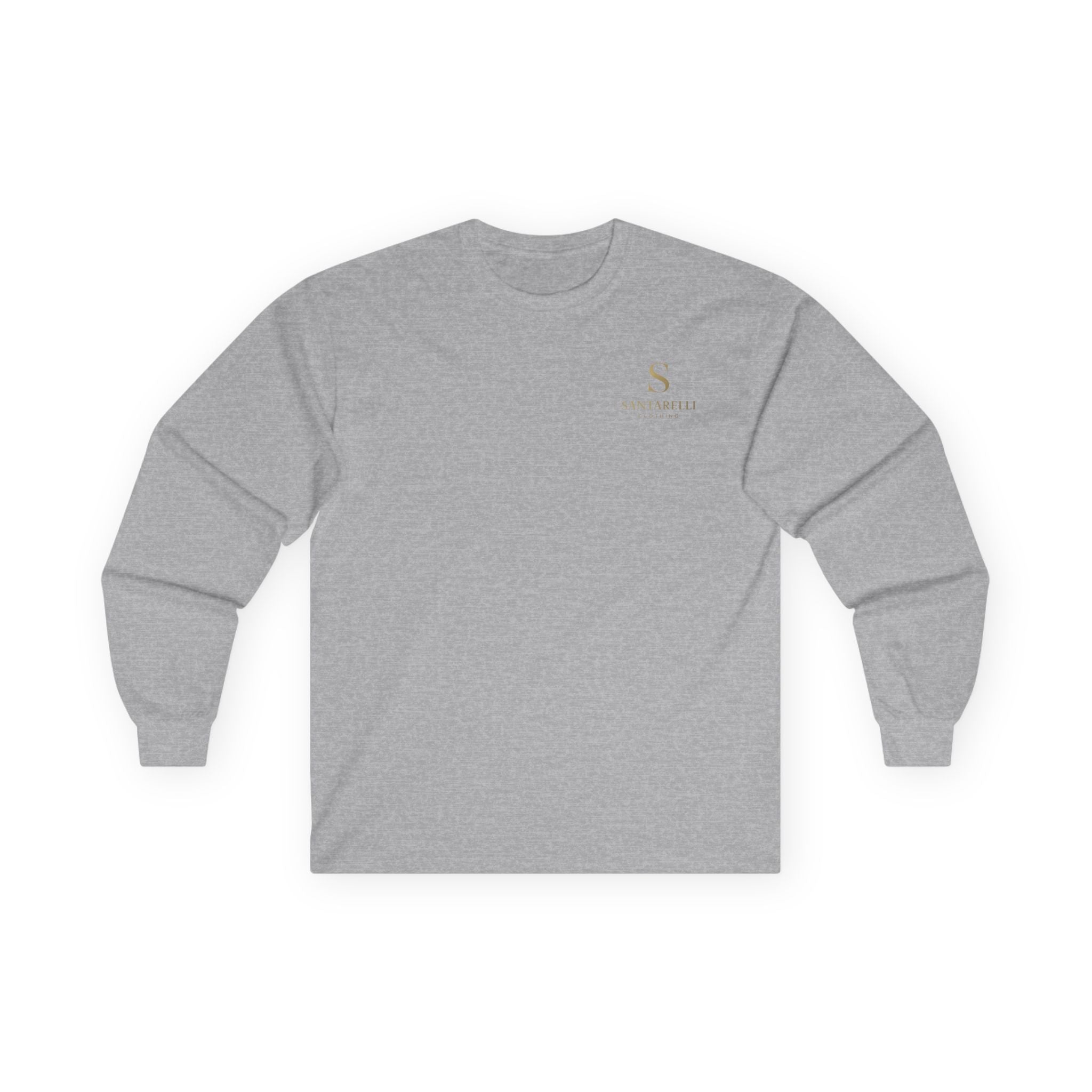 Minimal Monogram S Logo Long Sleeve Tee | White Chest Print