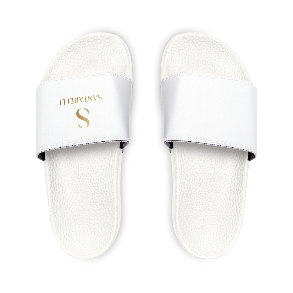 Men's White Slide Sandals — Removable Strap Comfortable Pool & Casual Slides