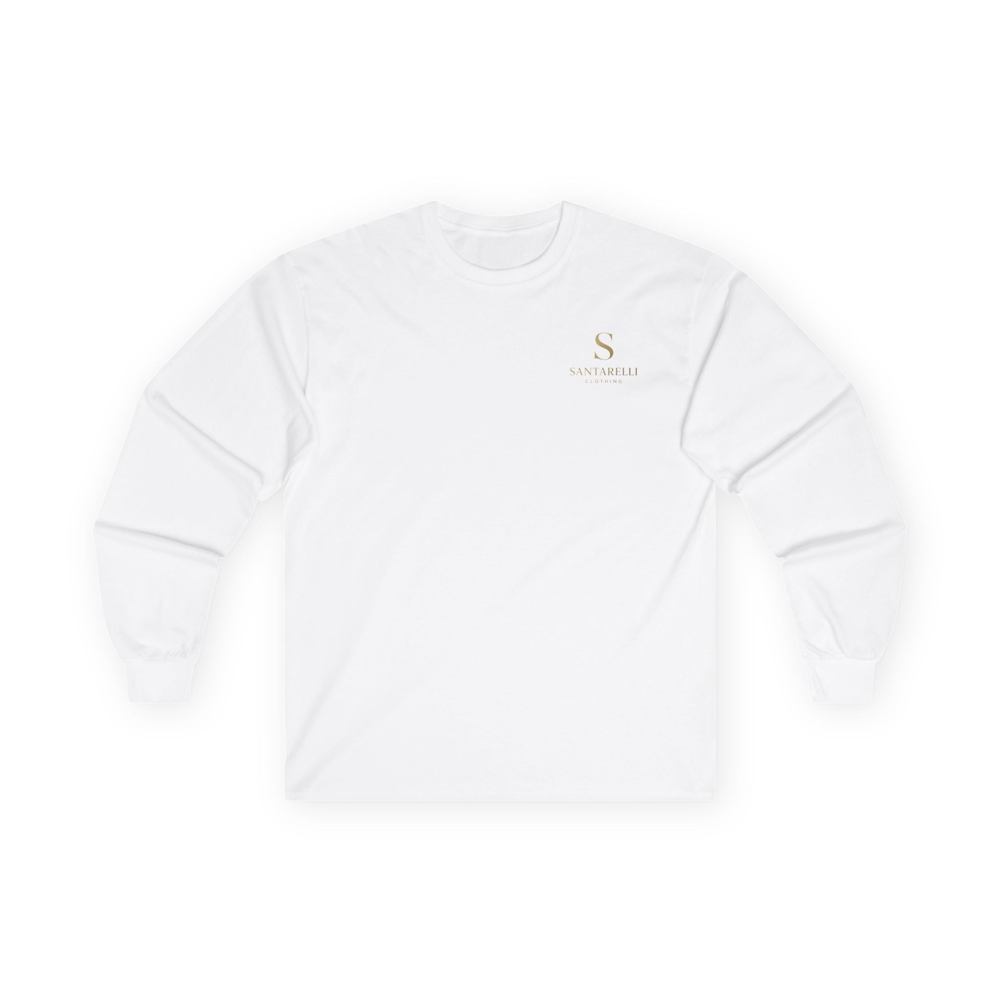 Minimal Monogram S Logo Long Sleeve Tee | White Chest Print
